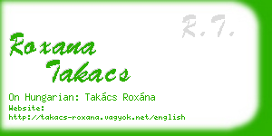roxana takacs business card
