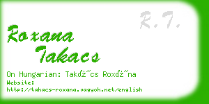 roxana takacs business card